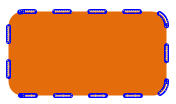 Rectangle with pattern outline fill